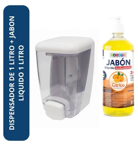 Dispensador de Jabon Transparente 1 Litro